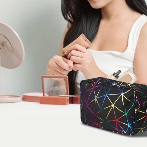 Image of Period Bags, Tampon Holder for Purse, Waterproof Portable Leather Period Pouch, Sanitary Napkin Storage Bag, Black Makeup Bag Set, Pad Pouches for Period