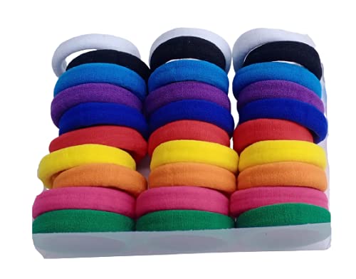Hair Rubber Bands for Girls women Pack of 30 Multi Color (SKIN,BLUE, PEACH, GREEN, MAROON, PURPLE, YELLOW, RED) (B0BG54W288) Amazon Price History, Amazon Price Tracker