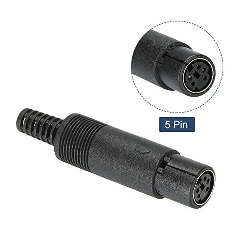 PATIKIL S-Video DIN hembra mini 5 pines pack 2 miniatura 4