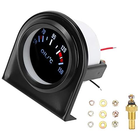 EVGATSAUTO 52mm LED Oil Temperature Gauge Kit Cover
