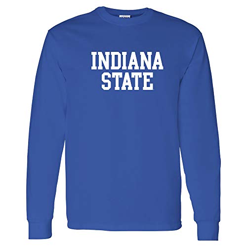 AL01 - Indiana State Sycamores Basic Block Long Sleeve - Large - Royal