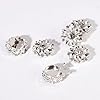6pcs Decorative Rhinestone Buttons Covers, 0.98in Diameter Detachable Snap On Clear Crystal Jewelry Cufflinks Buttons for Women Men Dress Suit Cuff Tux Shirt Accessories #3