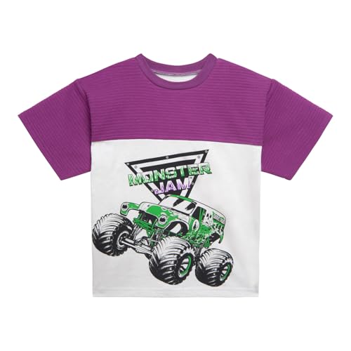 Image of Monster Jam Grave Digger Boys' Athletic 2-Piece T-Shirt and Shorts Set Toddler to Little Kid