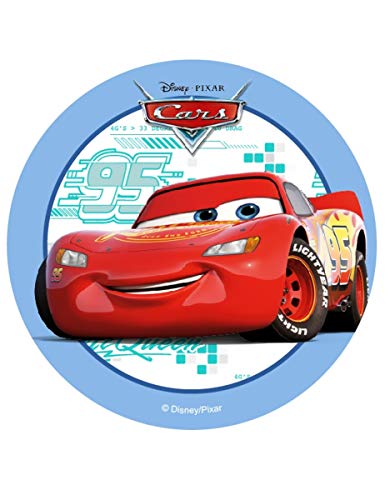 Générique - Disque en Azyme Cars Bleu 14,5 cm