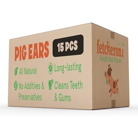 FETCHERONI Pig Ears for Large Dogs - 15 Pack Cover