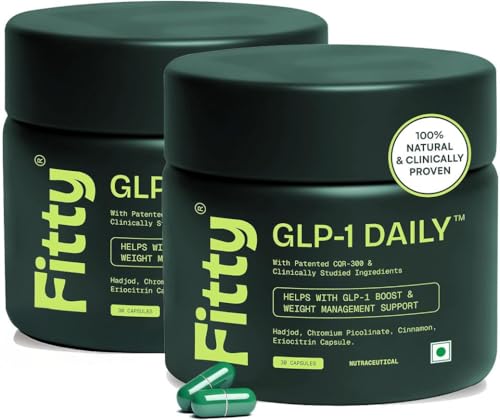 Image of Fitty GLP-1 Daily Weight Loss Supplement | Reduces Hunger & Supports Fat Loss | 100% Natural & Plant-Based | Metabolism Boost & Balanced Blood Sugar Levels | For Men & Women | 60 Capsules