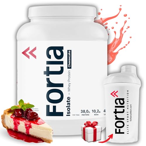 FORTIA Proteinas Isolate 100% + Shaker Incluido | Proteina Isolada 900g | Whey Protein Isolate - Proteinas para Masa Muscular | Proteína Isolate de Primera Calidad | 100% Proteina Iso para Atletas