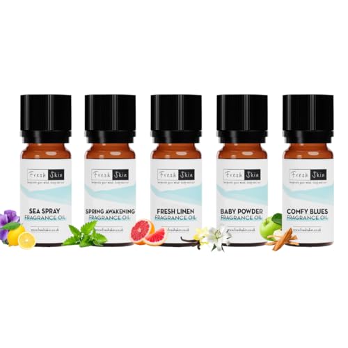Freshskin Beauty LTD | Fragrance Oil Set - Fresh (5 x 10ml) - Candles Bath Bombs Soap Making Reed Diffusers & Wax Melts - Cosmetic Grade - Vegan Friendly