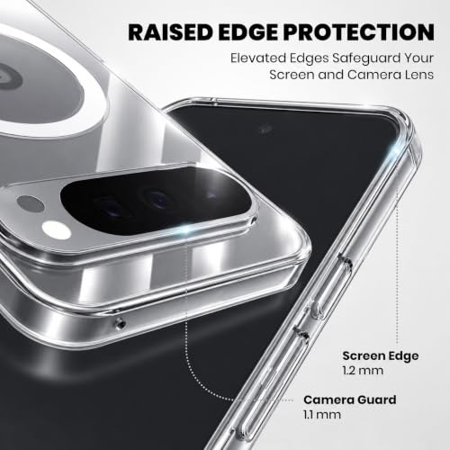 Image of DIZORO Compatible with Google Pixel 9 /9 Pro Back Cover Case Clear,[ Anti Yellow ][Military Grade Protection] Hard PC Back Cover Transparent