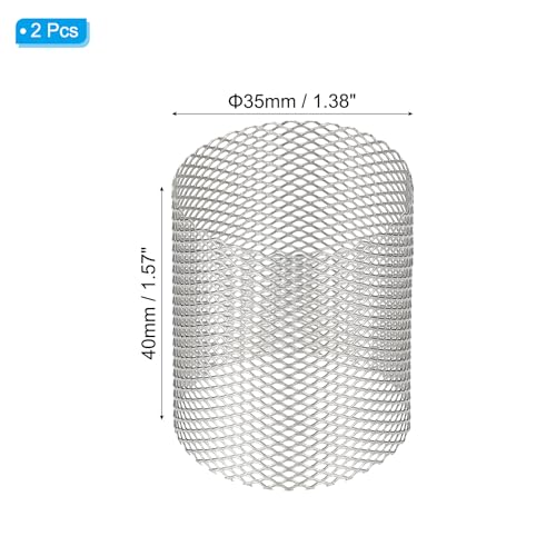 Image of PATIKIL 2 Pcs 35mm OD Strainer Mesh, 40mm H Screen Y Shaped Strainer Filter Valve Mesh Screen 304 Stainless Steel Strainer Mesh for Debris Pump Water Oil Separation