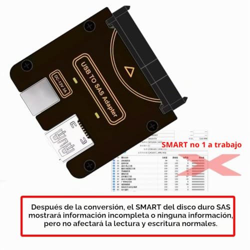 Adaptador SAS a USB 3.0 cablecc SFF-8482 para conectar discos duros sin tarjeta RAID interna 6