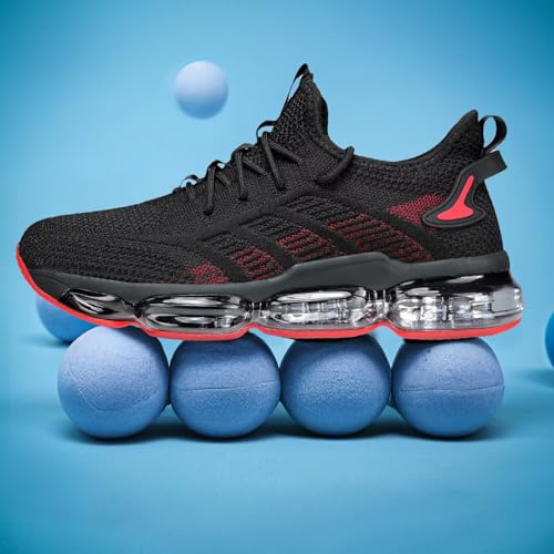 Image of Luogoks Men's Air Cushion Running Shoes Breathable Tennis Basketball Sneakers Non Slip Workout Casual Sport Shoes Gym Training Comfortable Fashion Shoes
