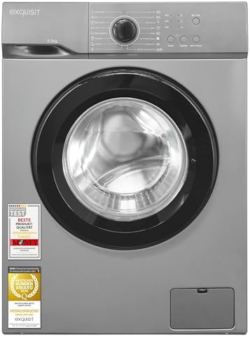 Exquisit Waschmaschine silber | 6 kg Kapazität, Energieklasse A, ...