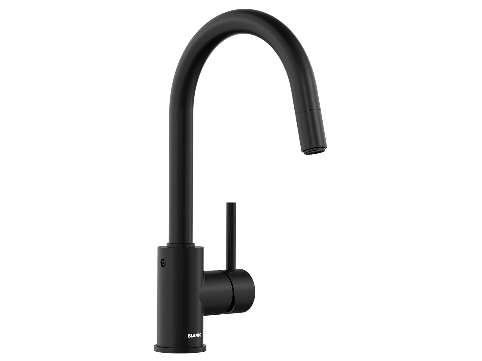 BLANCO Mida-S | Kitchen Mixer tap in Black matt | High-Pressure | with Pull-Out Hose | Non-Return Valve | Ceramic Cartridge | Assured Water Quality & Water-Saving | [10.8x22.3x33.6 cm]