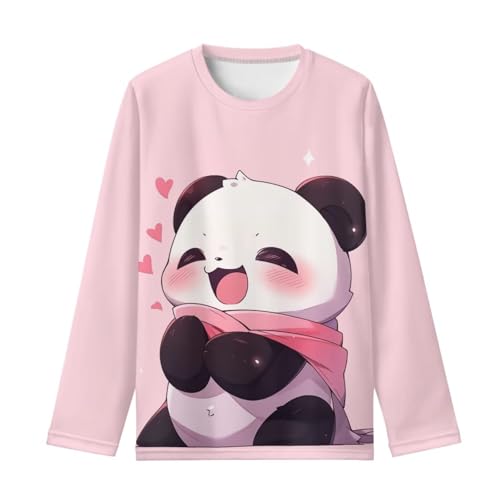 Image of Girls Basic Tee Shirts Outdoor Long Sleeve Shirt Winter Clothes Size 3-16 Top Fall Clothes Gift for Holiday