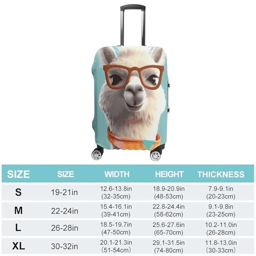 Carry on Luggage Cover Funny Cartoon Llama Suitcase Covers for Luggages Tsa Approved Travel Luggage Sleeve Protector Elastic Suitcase Protector Anti-Scratch Washable Fits 19-30 Inch Case -S2