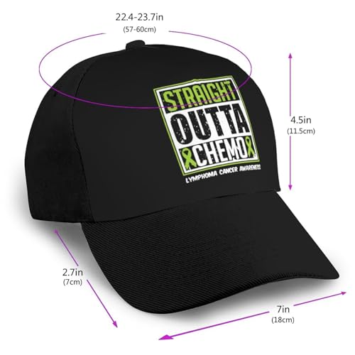 Straight Outta Chemo Lymphoma Cancer Awareness Bonnets Curved Brim Mesh Baseball Cap Casual Sun Hat Unisex2