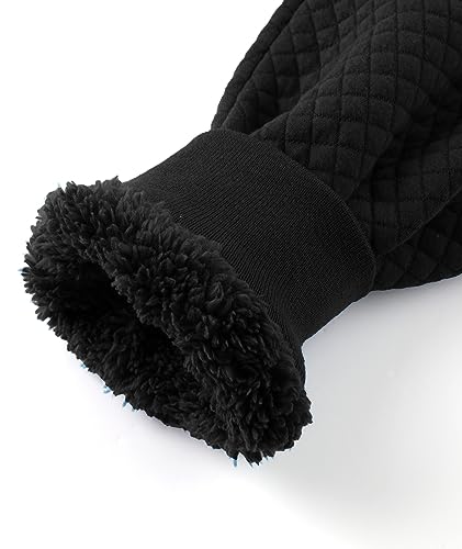 Image of GEEK LIGHTING Mens Fleece Lined Hoodies Zip Up Waffle Knit Thicken Hooded Sweatshirts Winter Jackets