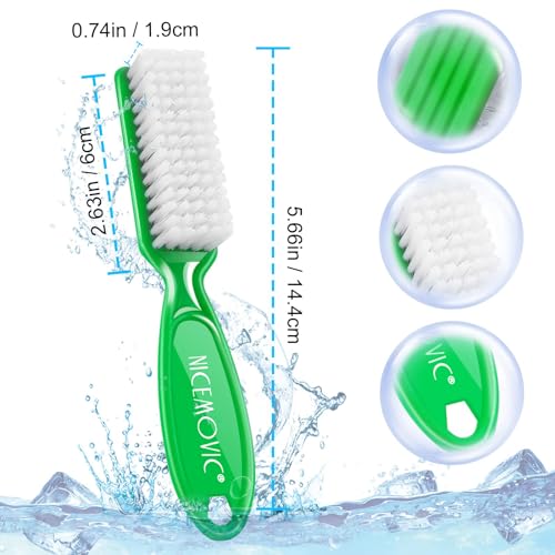Nicemovic ZZ10-DC 10 Pcs Handle Grip Nail Brush, Nicemovic Hand Fingernail Cleaner Brush Manicure Tools Scrub Cleaning Brushes Kit thumb #3