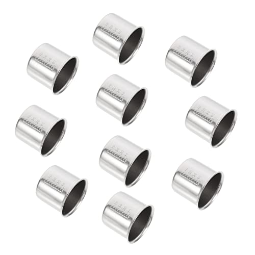 Zerodeko 10pezzi Bicchiere per Medicinali in Acciaio Misurino Scala Graduata Tazza di Misurazione Multiuso Strumento di Misurazione Resistente