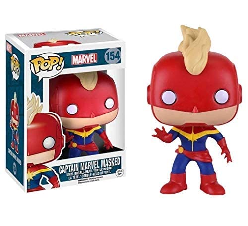 Pop! Marvel Captain Marvel Masked #154 Vinyl Bobble Head #TOP1