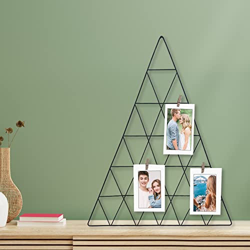 Image of Art Street Triangle Shape DIY Metal Photo Grid for Home Wall Decor and Living Room Decoration (Size - 18 x 22.5 Inches)