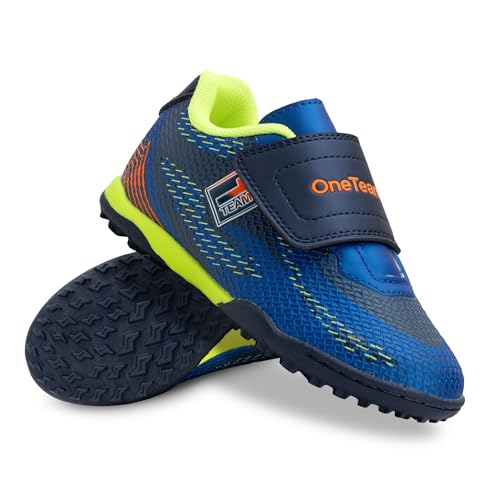 OneTeam Robero Junior TF Kinder-Fußballschuhe für Kunstrasen | strapazierfähiges PU-Obermaterial, Netzfutter, Eva-Einlegesohle, Gummisohle, Klettverschluss, Größe 25 OneTeam Robero Junior TF Kinder-Fußballschuhe für Kunstrasen | strapazierfähiges PU-Obermaterial, Netzfutter, Eva-Einlegesohle, Gummisohle, Klettverschluss, Größe 25