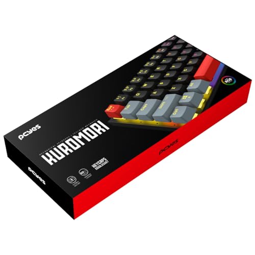 TECLADO GAMER MECANICO PCYES KUROMORI 60% - SWITCH BLUE - LED RAINBOW - PTKM60BL