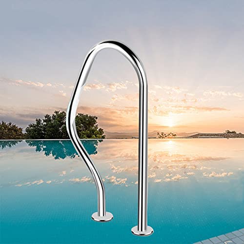 Baranda para piscina de acero inoxidable 304 plata miniatura 1