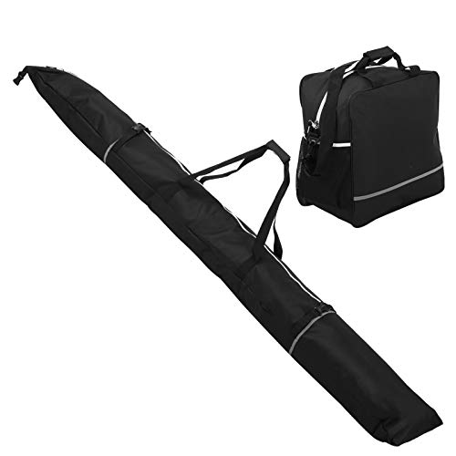Sluffs ナイロンスノーボードバッグとスキーブーツ収納バッグ スキーケース スノーボード ケース スキーブーツバッグ 便利で保護されたスノースポーツギアの輸送用の防水キャリングトラベルケースセット