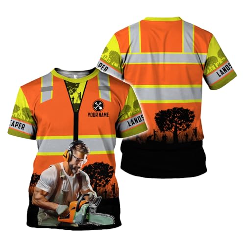 Personalized Landscaper Shirt for Men Women, Gardener 3D T-Shirt, Landscape Architect Hoodie Shirts Gift Landscapers 8 Multicolor