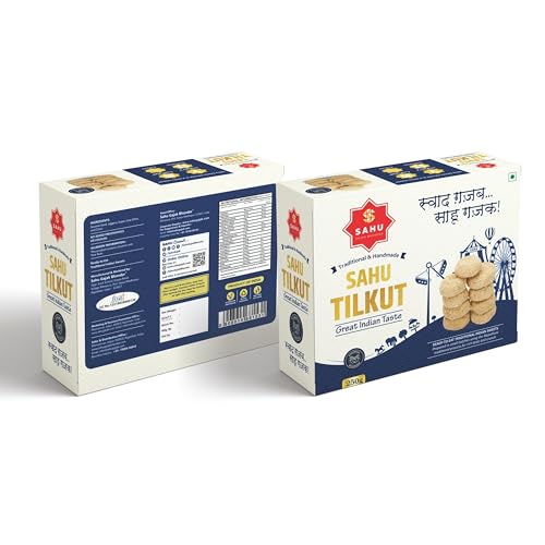 SAHU GAJAK BHANDAR Kutema Gajjak 250g | Tilkatri | Tilkut | Gud Gajak | Authentic Rajasthani Sweet | No Added Preservatives or Colors | Made with Cow Ghee