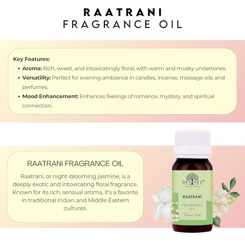Image of Devinez Lilly, RaatRani Aroma Oil for Diffuser /Ultrasonic Aroma Diffuser /Tealight Diffuser /Reed Diffuser, 60ml Each