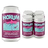 HOKUM Blackberry Raspberry Sparkling Adaptogen & Electrolyte Beverage (4 Pack) | Sparkling Functional Beverage with Lion’s Mane, L-Theanine & Electrolytes | No Added Sugar, Caffeine Free, Plant-Based (12oz Cans)