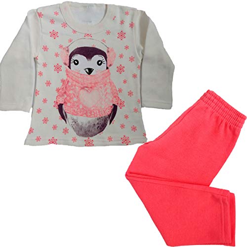 Conjunto Moletom Infantil Menina - Blusa + Calça - Roupa de Frio Feminina Roupa de Inverno 1 a 3 Ano