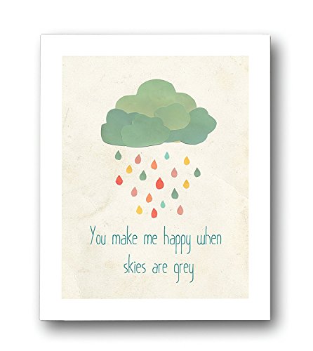 Kid's Wall Art "When Skies are Grey" 24x36 Inch Print