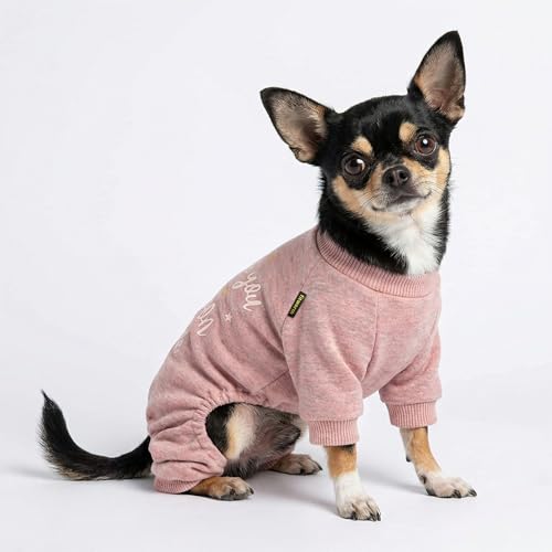 Pijama de terciopelo ligero para perro Fitwarm rosa XL 4