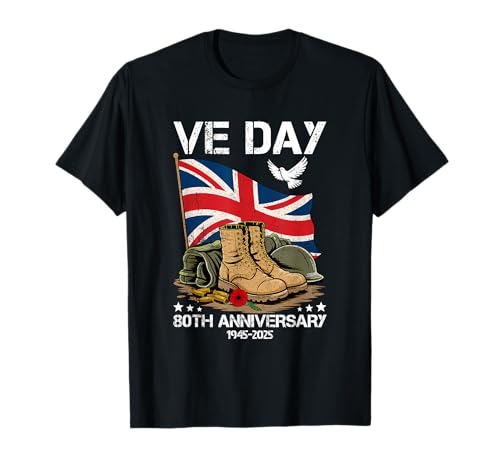 VE Day UK 80th Anniversary Flag 2025 VE Day Celebrations T-Shirt