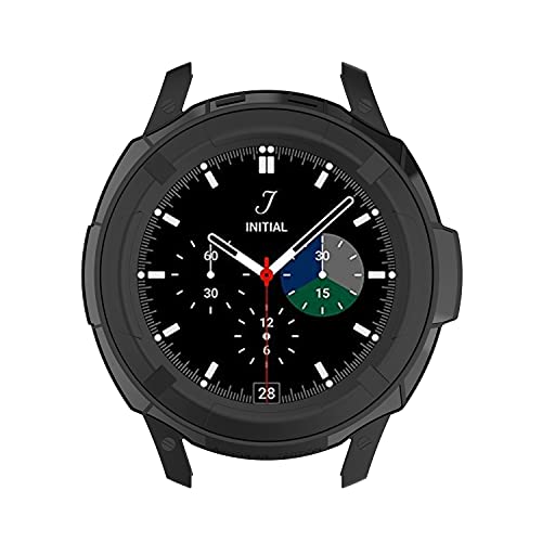 Case Compatible With Samsung Galaxy Watch 4 Classic 42Mm 46Mm Case Frame Pc Protective Cover With Rotatable Bezel Ring For Galaxy Watch 4 Classic Smartwatch Band Accessories (46Mm, Black) #TOP4