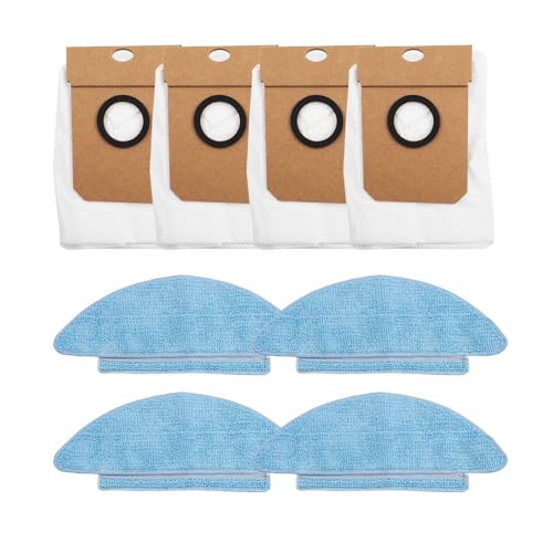 MoSundi Bolsa de polvo de repuesto y kit de trapeador - 4 bolsas + 4 trapos para aspiradora Lubluelu SL68, tela no tejida para una limpieza eficiente del polvo y el suelo