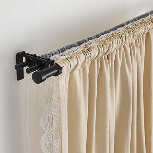 Tringle à rideaux triple extensible noire HUGAD RÄCKA réglable - 3