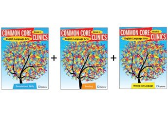 Unknown Binding English Language Arts Common Core Clinics GRADE 1 - English Language Arts Set of 3 Books - Reading - Foundational Skills - Writing and Language (Options) Book