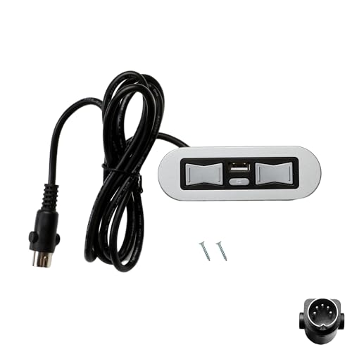 Uetmulik Power Recliner Lift Chairs Emomo HX90HU 5 Button 5 Pin Hand Control Replacement with USB Port