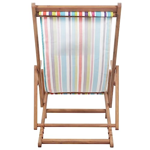Chaise de plage pliable haut de gamme en eucalyptus durable