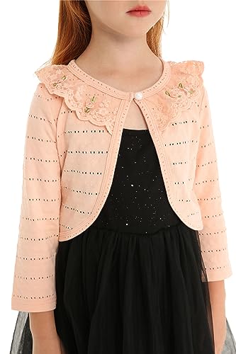 Mud Kingdom Little Girls Long Sleeve Bolero Shrug Lace Short Cardigan2
