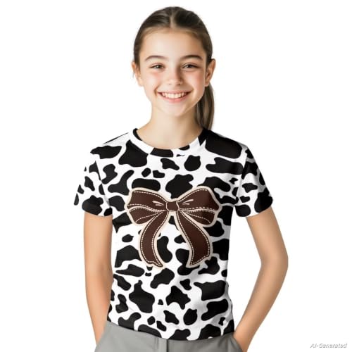 Image of Renewold Kids Novelty T-Shirt for Girls Boys Short Sleeve Crewneck Summer Tee Soft Breathable Graphic Shirt for Age 2-16
