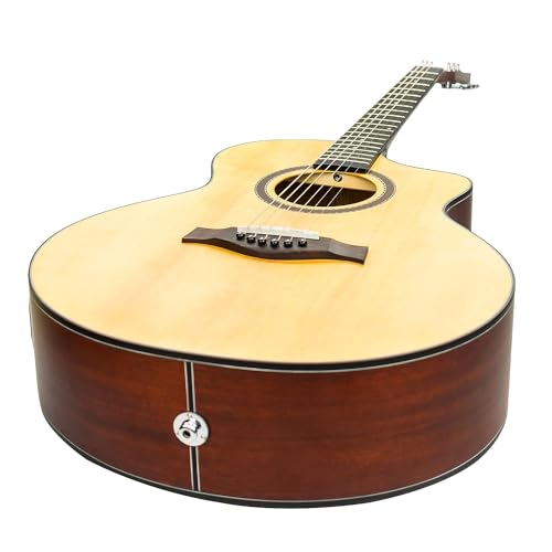 Image of Vault EA40-CE 41 inch Premium Solid Spruce-Top Cutaway Electro Acoustic Guitar with Bajaao Gig-Bag, Polishing Cloth & E-Book