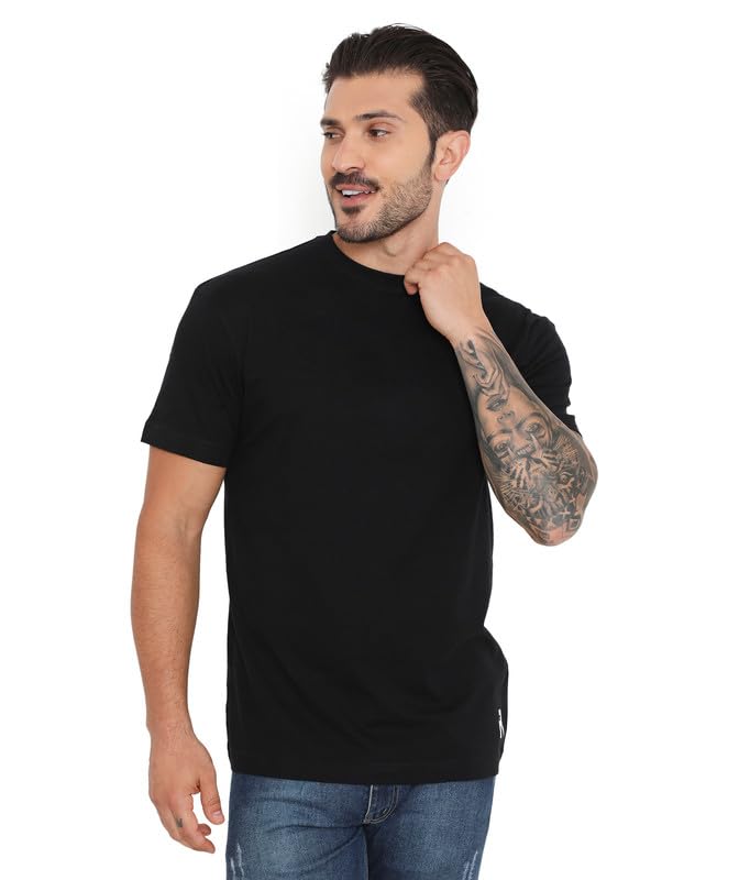 Image of Rivolta Men's Solid Regular Fit T-Shirt