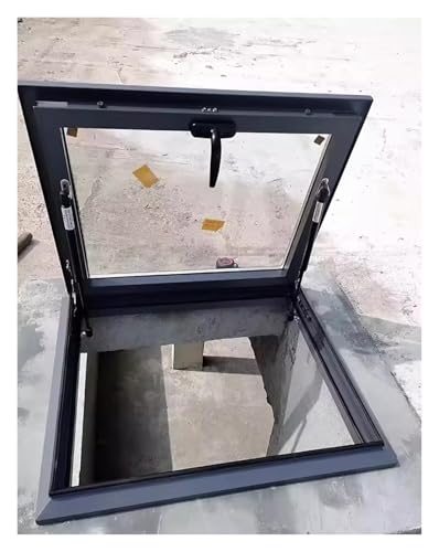 Escotilla de acceso para techo de ático resistente con doble acristalamiento endurecido, cubierta de ventana impermeable para sótano, solárium, graneros y cobertizos