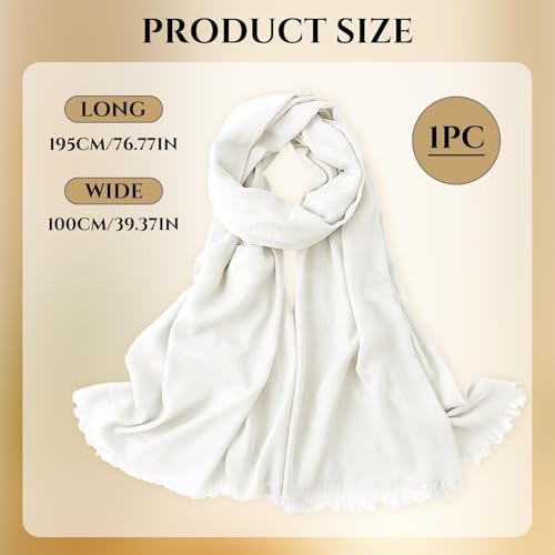 Extra Large Cotton Linen Shawl Wrap for Women, Elegant Scarf with UV Protection Breathable Lightweight Head Cover Hijab3